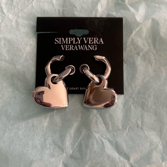 Vera Wang Jewelry - Silver Heart Earrings